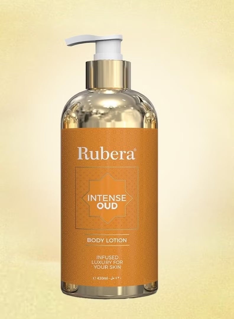 Rubera Intense Oud Body Lotion, Luxury Skincare, 430ml - Image 1